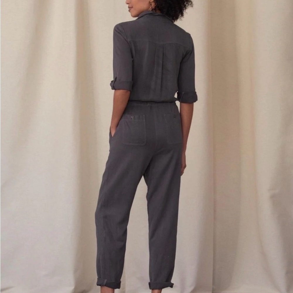 NWT Sundance All Roads Gray Graphite Jumpsuit Size L Petite Women - Picture 2 of 14